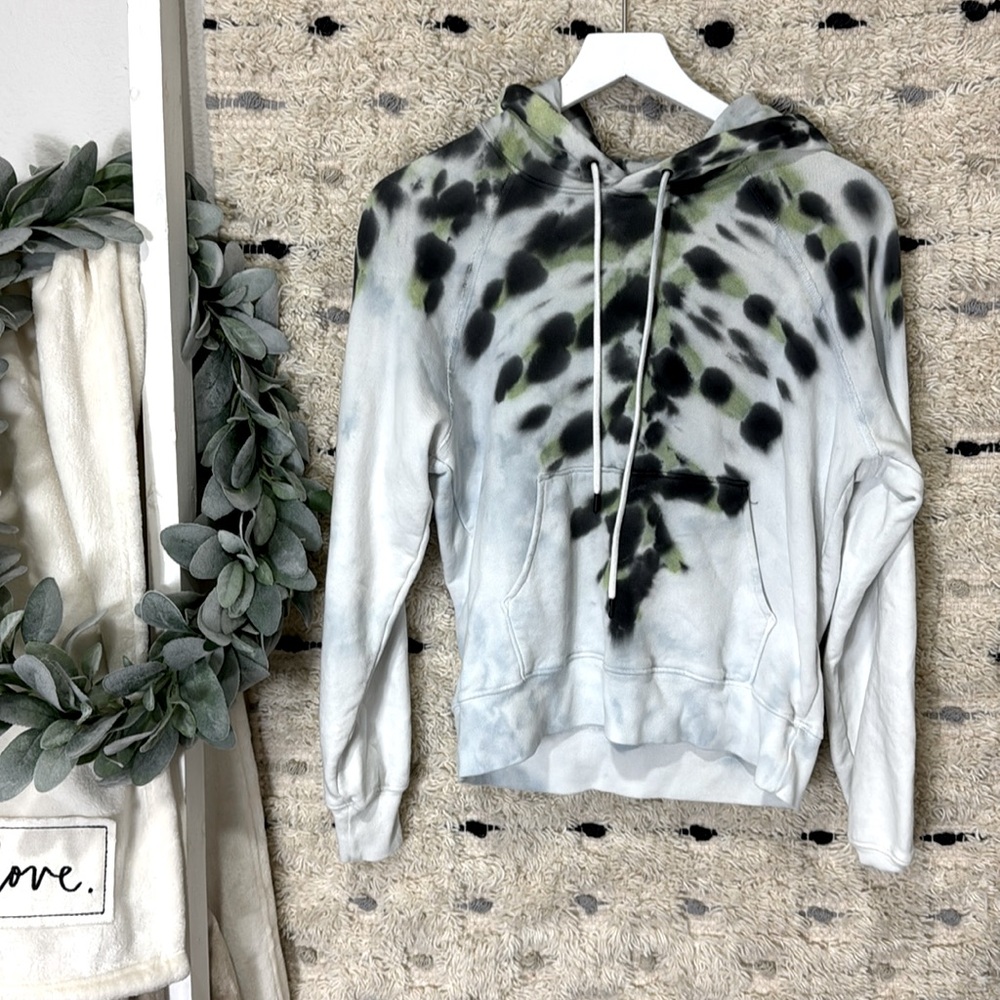 HUDSON JEANS Tie-Dye Cotton hooded Sweatshirt size S